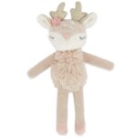 Bieco Kuscheltier Reh Ella mit Rassel | Baby Kuscheltier ab 0 Monate Stofftier Baby Plüschtier Reh